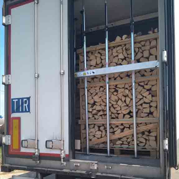 firewood delivery truck in belgium